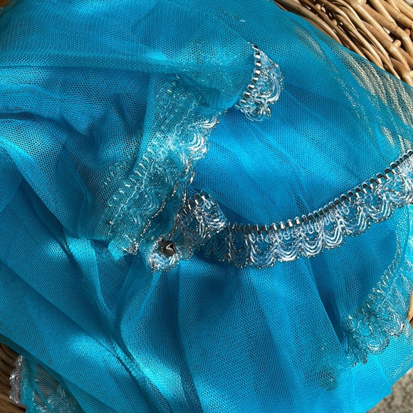 Gorgeous Indian/Iranian turquoise embellished scarf/wrap - Picture 3 of 9